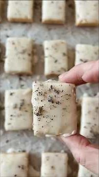 Iced Lavender Lemon Shortbread Cookies