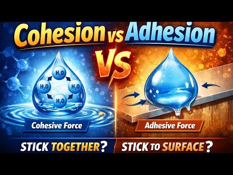 Why Liquids Stick Together? | Cohesive and Adhesive Forces