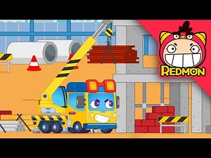 Make a Crane | Vehicle Assembly | 4K cartoon | REDMON