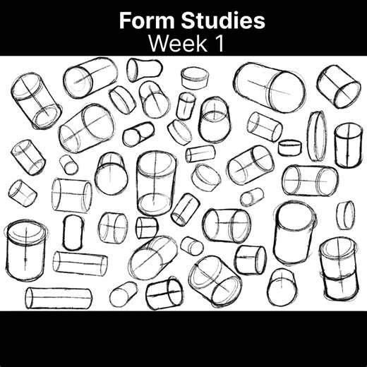 Form Practice Week 1 #form #art #artist #drawing