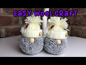 How to make a Pompom Gnome \\ Easy wool craft