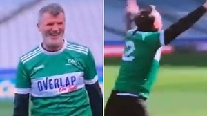 Watch Roy Keane, Gary Neville and Jamie Carragher try hurling with mixed results