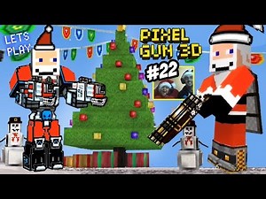 Mech Suit SANTA in Christmas Town! Dad & Son play Pixel Gun 3D EPIC UPDATE! (Part 22 Face Cam)