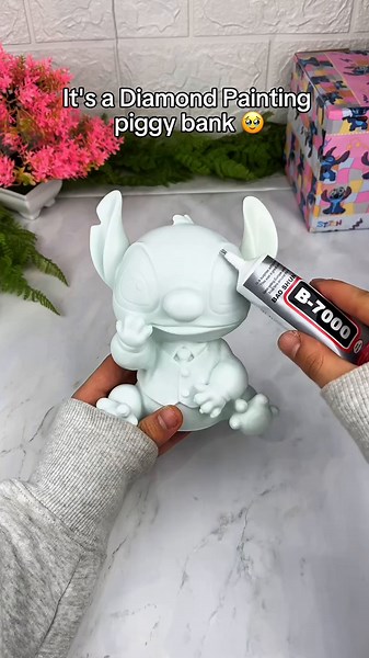 Diamond Painting Piggy Bank for Stitch Fans