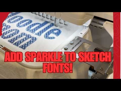 How To Add Sparkly HTV Into Sketch Embroidery Fonts ✨ Step-by-Step Tutorial