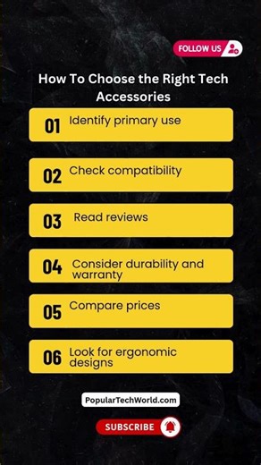 How To Choose the Right Tech Accessories. #techtips #technology #techhighlights