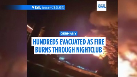 Hundreds evacuated as fire rips through German nightclub