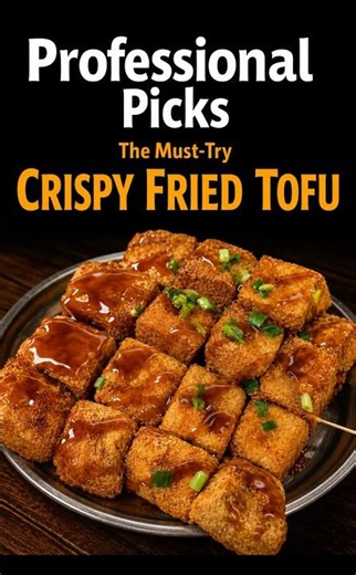 Crispy Fried Tofu — Crunchy, Soft, Loaded with Sauce 🤤🔥