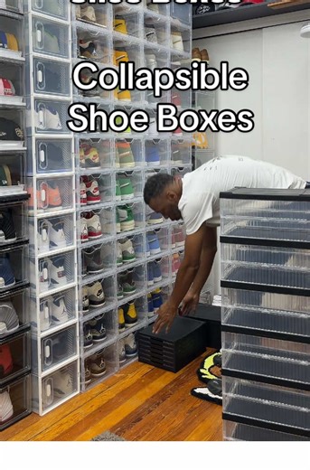 Some of the best Collapsible Shoe Boxes Smart Storage Solutions That Will Transform Your Sneaker Room Or Small Spaces #interiordesign #renovation #newproduct #Homelmprovement