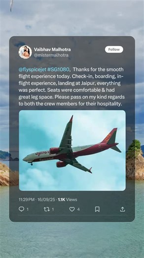 SpiceJet Airlines on Instagram: "We are honoured to be your travel partners! #flyspicejet #spicejet #appreciations #tweets #flights #aviation #addspicetoyourtravel"