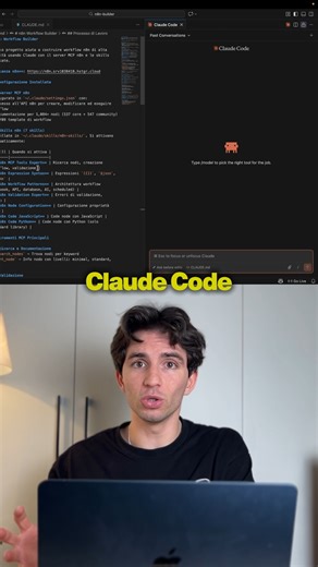 Riccardo Belli Contarini on Instagram: "Ha ancora senso imparare n8n nel 2026? La risposta breve è SÌ, ma il modo di usarlo è cambiato radicalmente. 🚀 Non si tratta più di collegare manualmente ogni singolo nodo, ma di orchestrare l'AI affinché lo faccia per te. Nel video ti mostro come ho usato Claude Code per generare un intero workflow su n8n in meno di 2 minuti partendo da un semplice prompt. Dopo aver lavorato con oltre 60 aziende e sviluppato 70 soluzioni AI, ho racchiuso tutto que