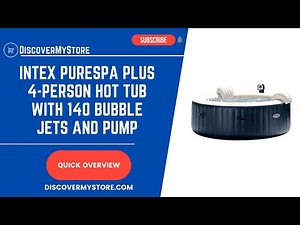 Intex PureSpa Plus 4 Person Hot Tub with 140 Bubble Jets and Pump