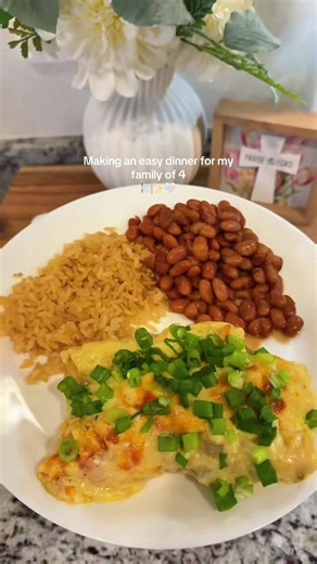 Creamy Chicken Enchiladas 🤍🌶️ Creamy sauce: • 1 can cream of chicken soup • 1 cup milk • ¼ cup green chiles • 1 cup shredded cheddar • 1 cup sour cream • ¼ tsp garlic powder cumin • Salt pepper to taste Lightly fry corn tortillas in oil, fill with shredded chicken cheese, roll and place in a baking dish. Pour the creamy sauce over the top add extra cheese. Bake at 400°F for about 20 min, then broil until golden 🤍 #cookwithme #enchiladas #dinnerideas #easydinner #comfortfood
