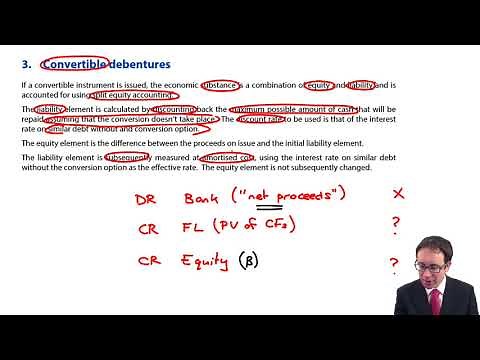 Financial instruments - convertible debentures - ACCA Financial Reporting (FR)