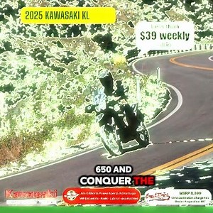 Only $39 Weekly, All-in On the Road 🛣️ Adventure Awaits with the 2025 Kawasaki KLR650 ABS! 🌟 Ready to explore roads and trails like never before? The 2025 Kawasaki KLR650 is here to make it happen! With a robust 652cc fuel-injected engine, adjustable windshield, large aluminum rear carrier, and bright LED headlights, it’s built for comfort, durability, and style. 🌍💨 Choose between ABS or non-ABS versions and enjoy confident braking, a lightweight design, and unmatched performance on any terr