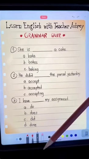 1.5M views · 9.4K reactions | Grammar Review: Verbs and Prepositions ✅ #learnenglishwithteacheraubrey #learnenglish #grammar #verbs #prepositions #aubreybermudez #teacheraubrey | Learn English with Teacher Aubrey | Facebook