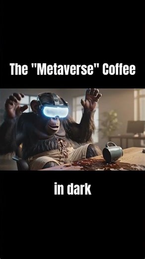 Virtual Coffee, Real Problems 💀🐒 #shorts #funny #metaverse #vr #spatialcomputing #techfail #humor
