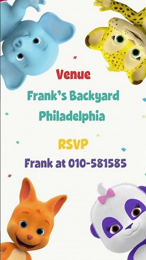 Word Party Theme Birthday Digital Video Invitation