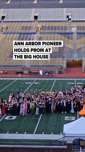 Ann Arbor Pioneer High School students got to strike a pose and celebrate prom at Michigan Stadium, the largest stadium in the country and home to the 2024 national champion Michigan football team. 🎥: Jacob Hamilton | MLive.com | MLive.com
