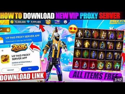 🚀 Free Web Proxy Server Kaise Download Kare? | LIVE Proof 😳 #freefire #proxy server #freefire