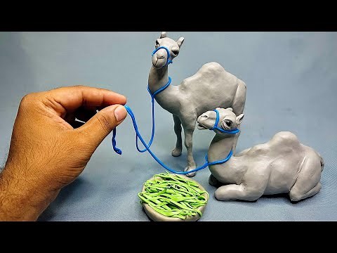 Clay Sculpture: How to make a camel with polymer clay, polymer clay tutorial for beginner