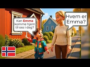 🇳🇴 Daily Norwegian Conversations: Mom and Daughter on the Way to School | A1-A2 Beginner | Learn ...