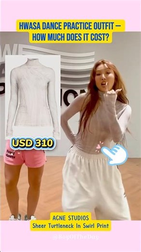 Hwasa dance practice outfit — how much does it cost? 🩵 #hwasa #화사 #goodgoodbye #mamamoo #kpopshorts
