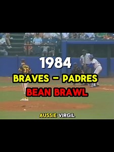 On August 12, 1984, during an afternoon game at Atlanta–Fulton County Stadium, a series of brawls broke out between the San Diego Padres and the Atlanta Braves over a series of attempted beanings and retaliations. The game ended with a record 13 ejections and also 5 arrests, with a few spectators getting involved in the ruckus #baseball #MLB #MLBThrowback | MLB Throwbacks