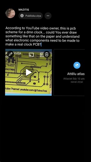 PCB clock scheme from scratch.