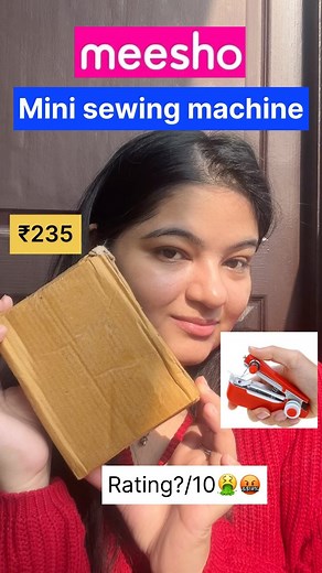 SHOA NAQVI on Instagram: "Mini stapler sewing machine from @meeshoapp 💕✨ Comment down for link 🔗👇🏻✅ . #MeeshoFinds #IFP #IFP13 @meeshoapp @ifp.world . App @meeshoapp Rating 9/10 Price - ₹430 🚨🚨 I got this stapler sewing machine from meesho. It is portable you can carry it anywhere. It is perfect to hem your jeans, stick a button etc. It comes with a thread which can do up to 101 stitches and then u can change the thread. It is compact enough to fit of your hand, which can offer better cont