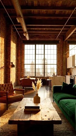 NYC Industrial Loft Living 🧱🗽 #loft #industrialdesign #newyork