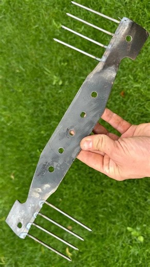 10-Second Mower Blade Restoration And Sharpening #diy #lawn #sharpening