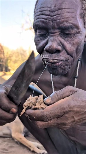 Wow That's incredible delicious food made by hadzabe tribe middle of nowhere without#hadzabetribe