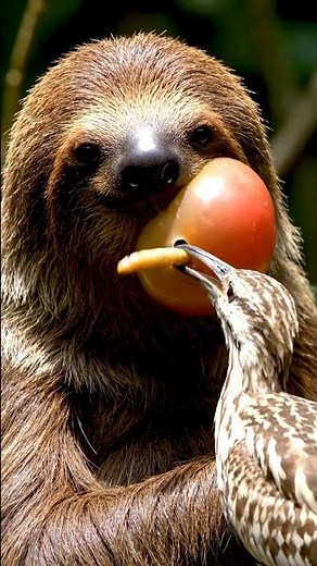 Bird Helps Sloth in an Unbelievable Nature Moment! 🦥🐦