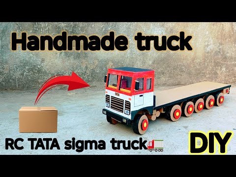 Handmade RC 18 Wheeler truck / TATA sigma truck making video / fully working truck #howtomake