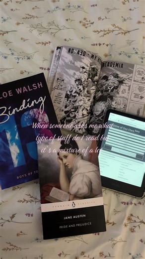 I love being a fanfic, manga, 800 page book reader 💗 #fyp #booktok #mha #binding13 #ao3