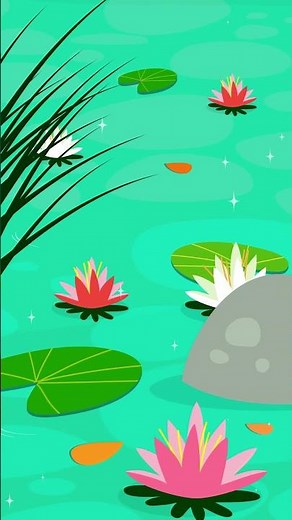 Free Small Pond Background Animation for Your Videos #cartoonbackground #2danimation #cartoonvideo
