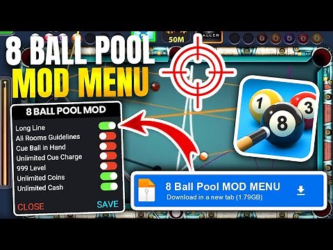 🔴 8 Ball Pool MOD APK 2024 ✔️ Unlimited Money, Long Lines, Max Power (Android/iOS)