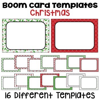 Christmas Task Card Templates & Frames | Editable Digital Backgrounds Boom Cards