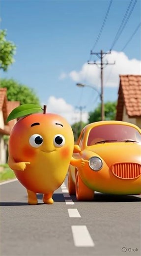 Mango Driving a Mango Car?! 🥭🚗 (Funniest Fruit Animation Ever!)