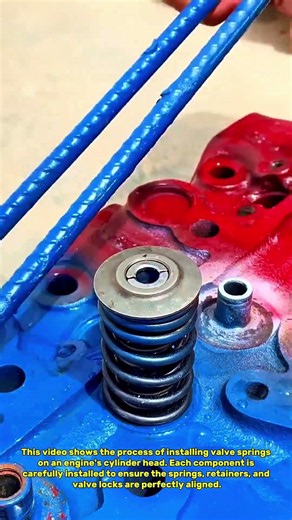 High-Precision Engine Valve Spring Installation Process