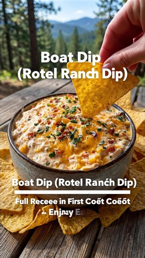 🛥️ Boat Dip (Rotel Ranch Dip) A cold, creamy dip made with Rotel tomatoes, ranch seasoning, cheese, and sour cream. No cooking required, and it gets better the longer it chills. Perfect for parties, lake days, or game night. Full Recipe in First Coʍmеոτ Enjoy ❤️👇 | W-W Recipes For Beginners