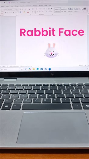 Rabbit Face 🐰 Symbol in MS Word | 1F430 | MS Word Symbol Shortcut Key #computer #shorts #tips