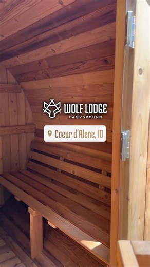 Wolf Lodge Campground | Coeur d’Alene, ID on Instagram: "🏕 Adventure awaits at Wolf Lodge Campground! 🔥 Kick back and relax in our brand-new wood-burning sauna, then cool off in the outdoor shower surrounded by nature. Whether you’re rolling in with an RV, pitching a tent, or cozying up in one of our cabins, we’ve got the perfect spot for you. Enjoy movie nights under the stars, live music, kayak rentals, and a grassy dog park your pup will love. 👉 Book your stay now and experience the great 