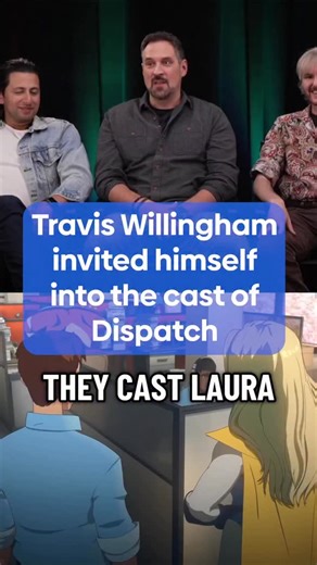 Game Informer on Instagram: "@critical_role partnered with @theadhocstudio because Travis Willingham (@willingblam) watched a scene from Dispatch over Laura Bailey’s (@laurabaileyvo) shoulder. #criticalrole #laurabailey #traviswillingham #dispatch #superhero #gaming #interview"