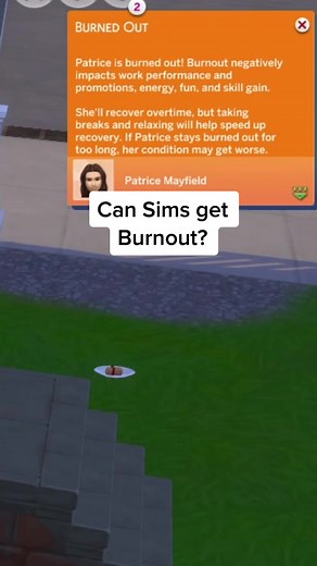 did you know about Sim burnout? #sims4 #thesims #fyp | The Sims 4 | 14.6K Views