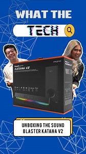 16K views · 51 reactions | Despite being relatively 'small' for a soundbar, the Sound Blaster Katana V2X produces big sound. #techtips #techgadgets #whatthetech #soundblasterkatanav2k Find out more here: https://sg.creative.com/p/speakers/sound-blaster-katana-v2x | SAYS | Facebook