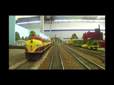 EJCM Mainliners HUGE HO Layout: Spectacular Cab Ride!