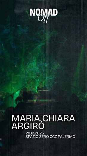 From London to Palermo, we’re thrilled to host the concert of one of the central figures in the contemporary jazz, classical and electronic scenes: 𝐌𝐚𝐫𝐢𝐚 𝐂𝐡𝐢𝐚𝐫𝐚 𝐀𝐫𝐠𝐢𝐫𝐨́. Her works blend sparse percussion with delicate melodies, shimmering production and a vocal delivery that feels both tender and quietly stirring. Don’t miss the chance to see her live, grab your 𝐭𝐢𝐜𝐤𝐞𝐭𝐬 via the 𝐥𝐢𝐧𝐤 𝐨𝐧 𝐃𝐢𝐜𝐞🎟️ https://dice.fm/event/oeng9g-nomad-off-25-day-ii-28th-dec-spazio-zero