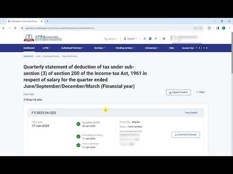 #TDS Returns : Download Acknowledgement Receipt of TDS Return filed